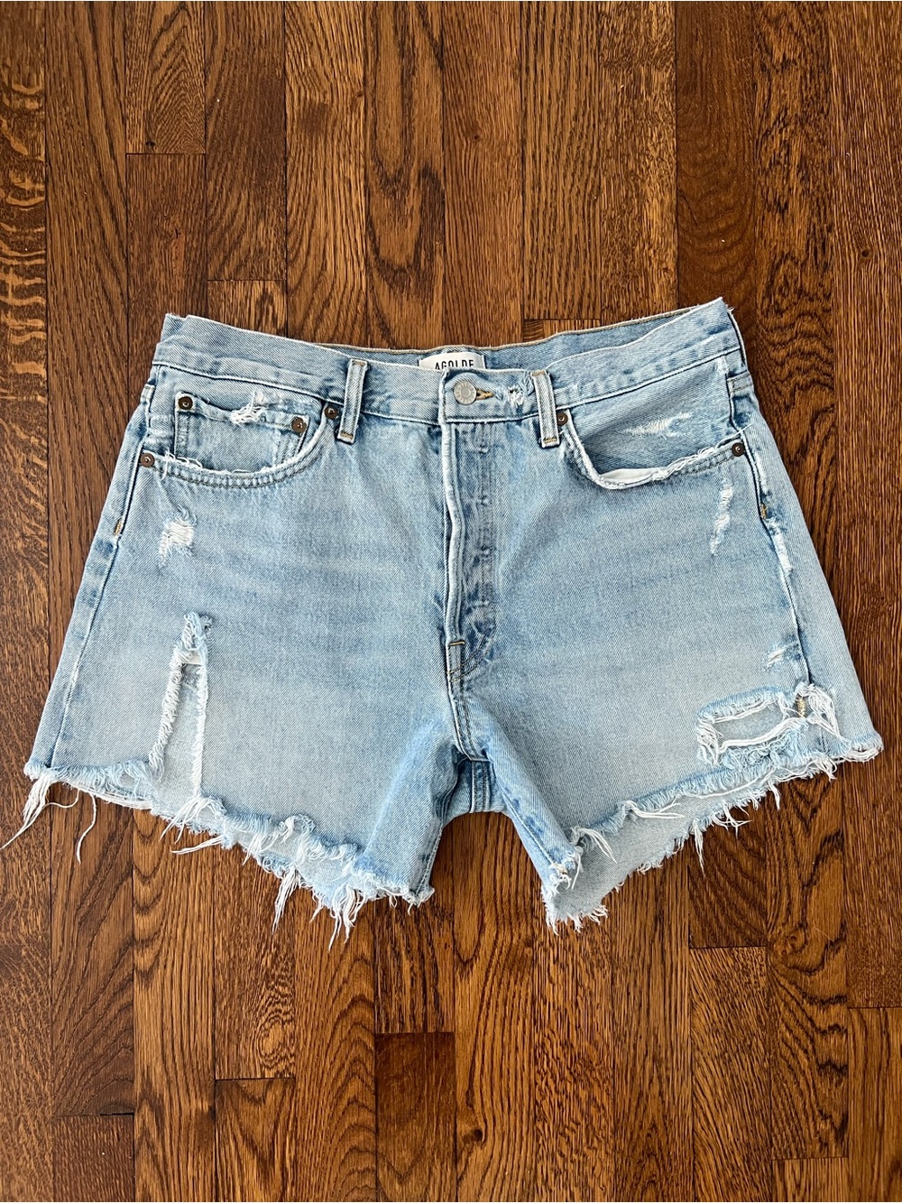 Agolde Parker denim shorts